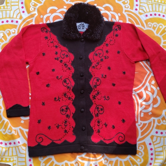 Storybook Knits Sweaters - Storybook Knits fuzzy collar sweater